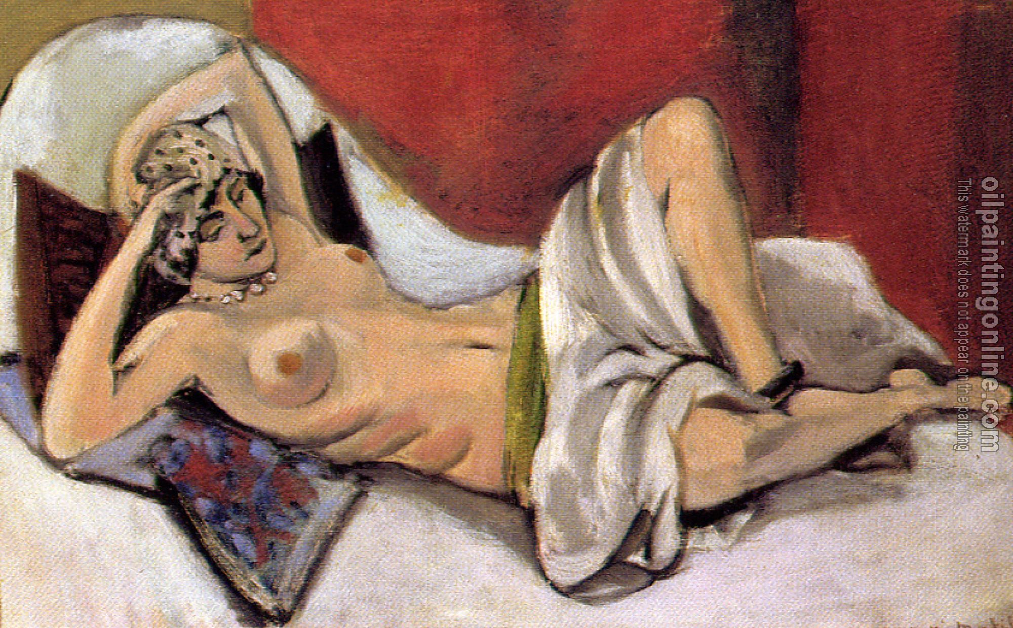 Matisse, Henri Emile Benoit - reclining nude with a drape